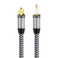 3.5mm Digital Optical Audio Cable 7.1 Lossless Player Digital Square to Round 3.5mm Optical Fiber Cable for Amplifiers Player.