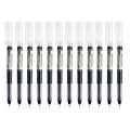 12Pcs/set Direct Liquid Pen Straight Liquid Liquid Rollerball Gel Pen Black/Red/blue Ink Stationery Liquid Quick Drying Ballpoint Pen Large Capacity 0.5mm Quick Drying Roller Ball Pens Writing. 