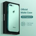 Sanptoch Plating Matte Phone Case For iPhone 7 8 Plus SE 2020 Straight Edge Square Slim Soft TPU Shockproof Cover For iPhone 6 6s Plus SE2 Full Camera Protector Casing. 