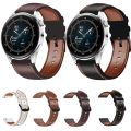 For Huawei Watch GT 3 46mm / GT Runner 22mm Tricolor Stitching Leather Watch Band. 