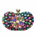 DG PEAFOWL Multi Color Partry Bags Crystal Women Evening Metal Clutches Bag Wedding Party Prom Bridal Handbag Purse. 