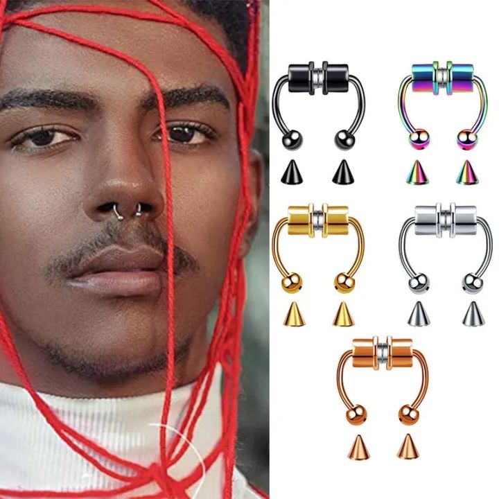 Men Hoop Nose Fake Nose Nose Earring Men Mens Nose Hoops 13 Hoop