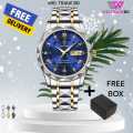 POEDAGAR Top Brand Luxury Man Wristwatch Waterproof Luminous Date Week Men Watches Stainless Steel Quartz Men's Watch Male reloj. 