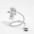 USB Adjustable Book Lights Cool Astronaut Spaceman LED Computer PC Lamp Desk Kids Baby Fun Sleep White Lamp Night Light. 