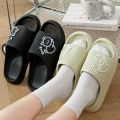 Women Slippers Bath Thick Platform Non-Slip Home Cat Cartoon Flip Flops 2023 Summer Beach Sandals Ladies Slides Indoor Shoes.