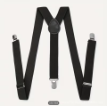 Menâs Adjustable Suspenders Braces â Elastic Y-Back Trouser Holder.