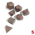 7pcs/set Polyhedral Metal Dice Set RPG T&G Waring Game Dungeons and Dragons Pink Blue Black. 