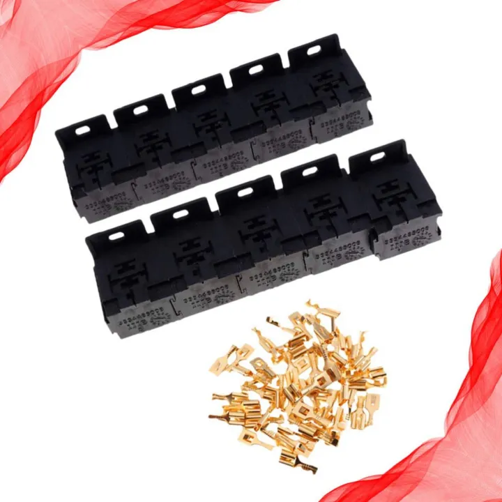 Car%20Auto%2030A-80A%20Relay%20Bracket%20Terminal%20Case%20Holder%20Relay%20Base%20Holder%205%20Pin%20Socket%20with%2050Pcs%206.3mm%20Terminals%20for%20Car%20-%20Image%205