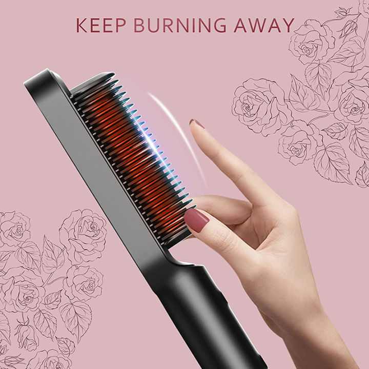 Home%20Use%20Professional%20Electric%20Flat%20Iron%20LCD%20Display%20Fast%20Ceramic%20Multi-function%20Hair%20Straightening%20Brush%20-%20Image%204
