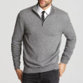 Grey Color Short Zipper Sweater for Men.