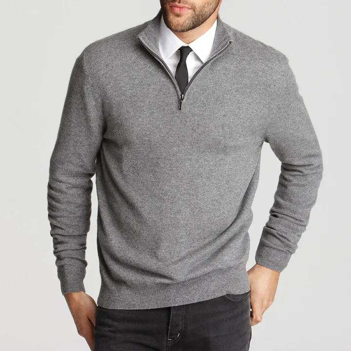 Grey%20Color%20Short%20Zipper%20Sweater%20for%20Men%20-%20Image%202