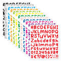 self adhesive number alphabet vinyl stickers, mailbox number labels DIY craft art making, logo decals, notebooks, Alphabet Stickers 12 sheets of alphabet stickers vinyl. 
