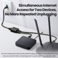 UGREEN RJ45 Splitter 1 to 2 Ethernet Adapter Internet Network Cable Extender RJ45 Connector Coupler for PC TV Box Router Cat6.