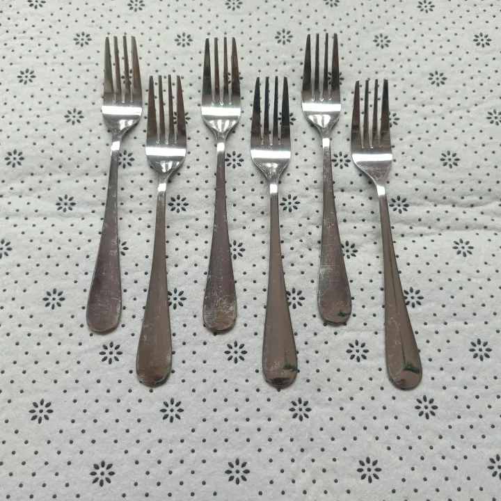 12%20Pieces%20Stainless%20Steel%20Spoon%20Set%20High%20Quality%206%20pcs%20Tea%20and%206%20pcs%20Fork%20Spoon%20%206%20Inch%20-%20Image%202