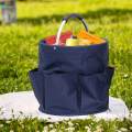 Large Picnic Basket Portable Market Basket Bag Leakproof Multi Pockets Toiletry Bag Foldable Picnic Hamper for Home Storage Outdoors Indoors.