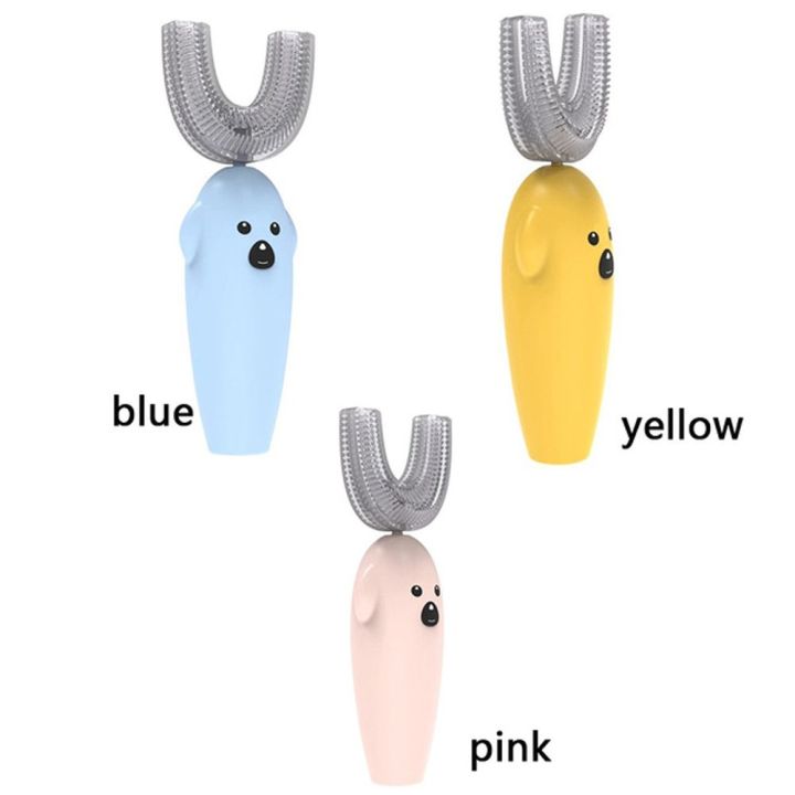MVIA%20Cute%202-12%20Years%20Old%20Baby%20Kids%20Soft%20Silicone%20Head%20Waterproof%20Ultra%20Sonic%20Electric%20U-shape%20Toothbrush%20Oral%20Care%20Teeth%20Cleaner%20Children%20Silicone%20Toothbrush%20-%20Image%205