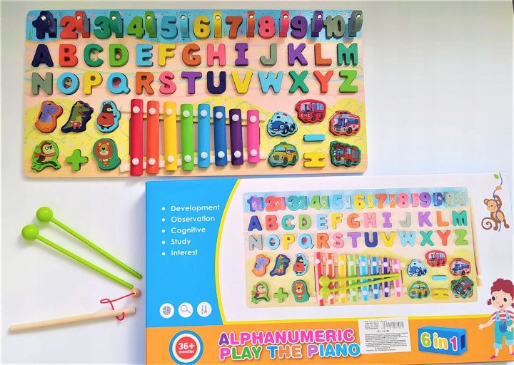 ILMA Kids in Wooden Number Puzzle for Toddler Activities