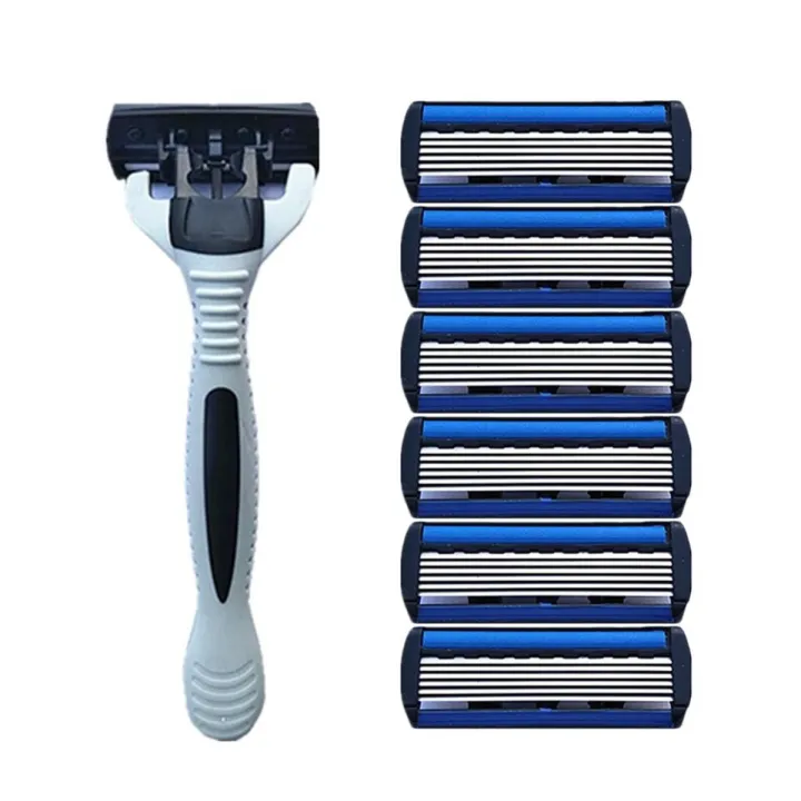 【Wireless】 MA Men afety Claic 6 Layer having Hair Blade Razor tainle ...