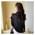 2024 Mesh Ice Silk Knitted Cervical Support Summer Sun Protection Cardigan Outer Wear Women's Short Cape Air Conditioning Shirt Outer. 