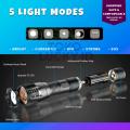 Torch Light Mini 5 Mode Cree XML T6 LED Zoom Adjustable Flashlight Super Bright.