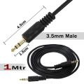 3.5mm Jack Male Splitter Audio Stereo Cable Black. 