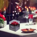 Eternal Rose Flower For Women Christmas Valentine's Day Gifts Packaging Case Romantic Jewellery Jewelry Gift Box 1Set Transparent Acrylic Ring Earrings Necklace Storage Boxes.