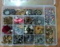 3pes Jewelry Storage Box 15 Compartment Ornaments Plastic Storage Box Case for Bead Rings Jewelry Display Organizer.