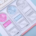 Architect Student Stationary Stereo Geometry Fast Drawing Ruler Measuring Scale Ruler Drafting Template Ruler Math Class Amour zii. 