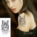 Waterproof Temporary Tattoo Sticker Wolf Wolves Head Animal Neck Wrist Foot Hand Flash Tatoo Tattoos for Men Women Kids. 