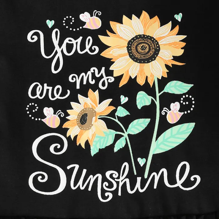 Kid%20Girl%20Outfit%20Set%20Letter%20Sunflower%20Printed%20Short%20Sleeve%20Ruffle%20Hem%20Tops%20Elastic%20Waist%20Flared%20Pants%20-%20Image%206
