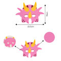 11pcs/set Dinosaur Foam Masks Kids Birthday Dino Party Supplies Girls Boys Masquerade Dress Up Party Mask Favors Decorations. 
