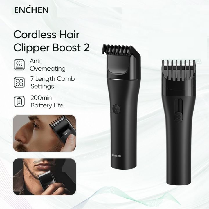 Enchen%20Boost%202%20Electric%20Hair%20Clipper%20Type-C%20Rechargeable%20Cordless%20Hair%20Trimmer%20With%20Travel%20Lock%20for%20Children%20Adult%206%20Months%20Warranty%20-%20Image%202