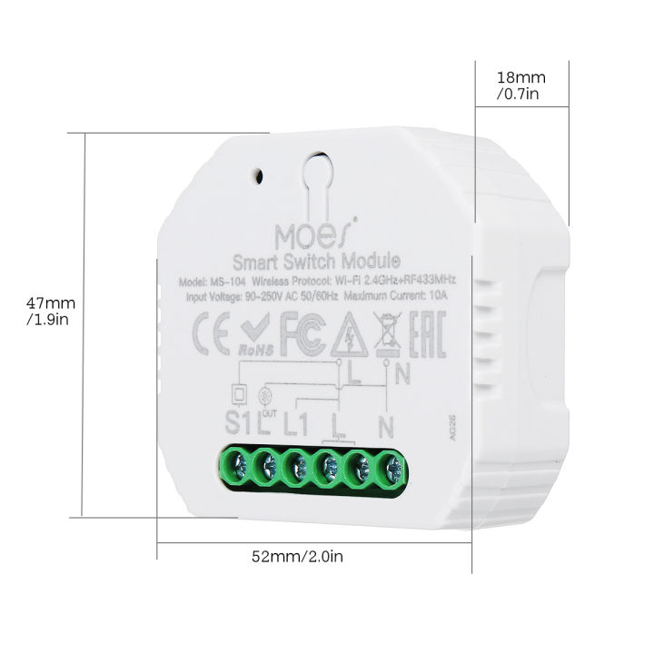 MS-104%20AC90-250V%201CH%202.4G%20Wifi%20+%20RF433%2010%20Amp%20Smart%20Automatic%20Switch%20Module%20-%20Image%207