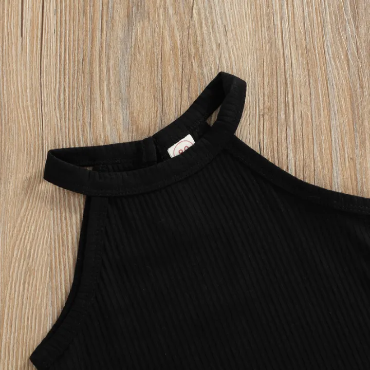 2-Piece%20Girls%20Summer%20Outfits,%20Ribbed%20Off-Shoulder%20Tank%20Tops%20+%20Ruffle%20Skirt%20with%20Pockets%20for%20Kids,%209%20Months%20to%205%20Years%20-%20Image%205