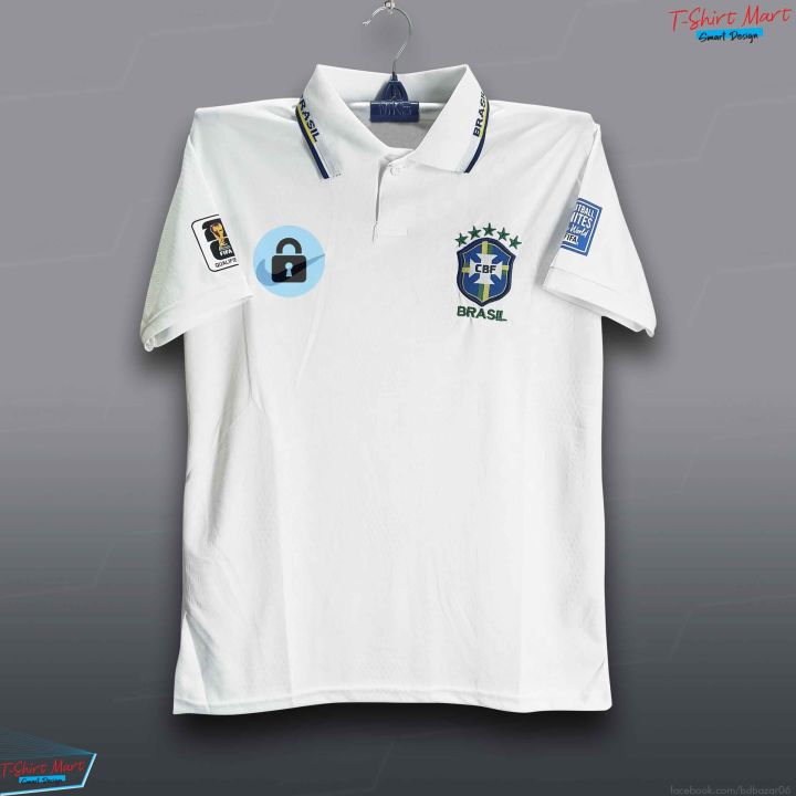 Brazil World Cup Jersey 2026 Thai Premium Football Jersey For Men - Half Sleeve Collar Polo Jersey - Brazil Jersey 2026