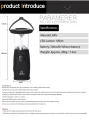 Solar / Hand Crank / USB Rechargeable 6 LED Camping Lantern Outdoor Tent Light.