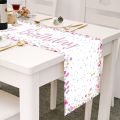 Black Gold Birthday Table Runner Table Cover Happy Birthday Party Decorations For Kids Adults Home 1st Bithday Table Decor.