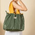 Reusable Shopping Bags for Women Grocery Tote Bag Foldable Oxford Cloth Drawstring Shoulder Bag Grocery Bag Shopping Storage Bag. 