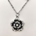 Chic Floral Pendant Necklace with Matching Stud Earrings Simple Leaf Clover Chain Necklace Women Fashion. 