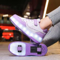 Roller Skate Shoes Boys Girls Kids Gift 2 Wheels Sneakers Fashion Sports Casual Children Women Lighted Led Flashing Brand Boots. 