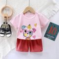 1 2 3 4 5 Years Old Kids Clothes Outfits For Baby Boys Cartoon 2 Piece Set Toddler Short Sleeved Suits Cotton Children Clothing.