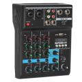 4 Channel Bluetooth Mixer Audio Mixing DJ Console with Reverb Effect.