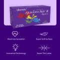 OKAMOTO Lubricated Skinless Blueberry Flavor Lubricated Dotted Condoms for Men 10pcs | Thailand. 