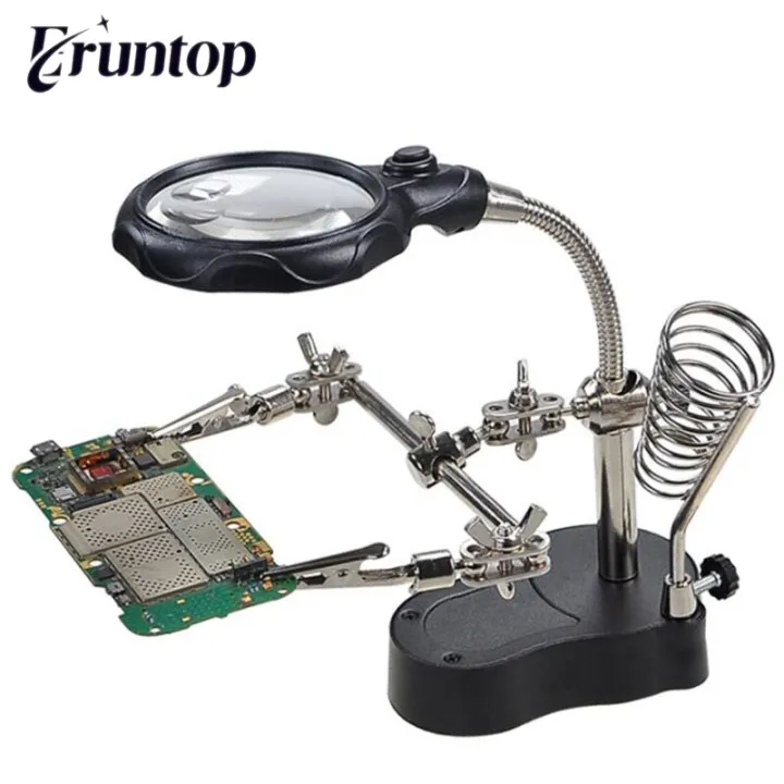 1PCS%203.5x%2012x%20MG16129-C%20LED%20Clamp%20Soldering%20Iron%20Stand%20Helping%20Hands%20Magnifying%20Glass%20Magnifier%20-%20Image%203