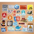 Internet Java JS Php Html Cloud Docker   Programming Language Logo Cool Stickers for Laptop Car DIY Stickers. 