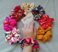 Multi Colour Scrunchie Hair  Band For Girl - 6 Pcs. 