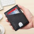 Ultra-thin Carbon Fiber Wallet For Man, RFID Anti-theft Brush Bilfold Credit Card Wallets Clip Credit Card.