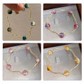 New Simple Gradient Color Glass Beaded Bracelet Party Jewelry Birthday Gifts NOVO. 