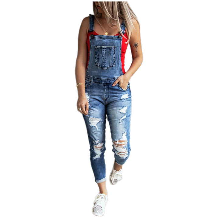 Women's%20Denim%20Overalls,%20Casual%20Slim%20Fit%20Ankle%20Length%20Skinny%20Leg%20Ripped%20Bib%20Overalls%20Long%20Jumpsuit%20-%20Image%202