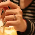 Classic V-Shaped Design Crystal Inlaid Little Finger Ring - Ring For Girls. 